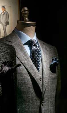 mans suit on display